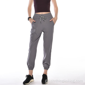 Pants yoga cruaidh Jogger airson boireannaich